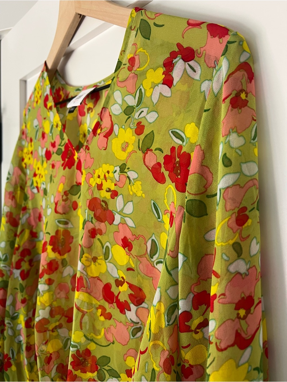 Cabi Playground Blouse Green Floral Cottagecore Boho Top Small - Picture 3 of 11